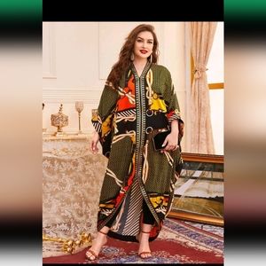 Shein multi print Kaftan